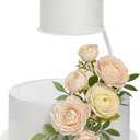 LemonRoad 2 Piece White Floating Cake Stand Spacer Separator, 6 8 12 Tiered Wedding Cake Stand Round Dessert Display for Birthday Centerpiece Anniversary Party Table Display Decoration(Classic)