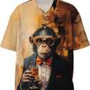 Men's Hawaiian Beach Shirt, Short Sleeve Shirts for Men, Quick-Dry Button Up Shirt for Party (M)