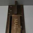 Mail Organizer for Wall Mount  Key Holder with Shelf Includes Letter Holder and Hooks for Hallway Farmhouse Decor  Rustic Wood with Flush Mounting Hardware (16.5 x 9.1 x 3.4) (Brown)