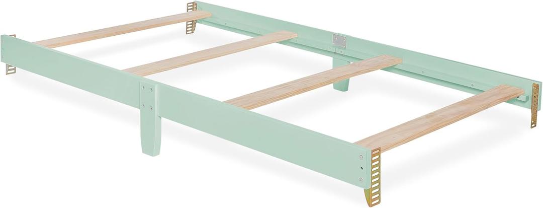 Dream On Me Mini Crib Bed Rail in Light Grey, Converts Mini Cribs to Twin Size Beds, Solid Wood Construction