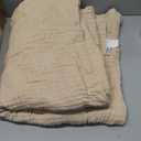 Love's cabin 100% Cotton Muslin Blanket, 6 Layer Lightweight Breathable Gauze Twin Size Blanket 60 x 80 Inches, Soft Summer Blanket for Bed or Couch, Khaki