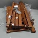 Teak Shower Chair with Handles and Backrest,18.7" Teak Shower with Non-Slip Feet Shower Head Holder and Storage Shelf for Seniors Adults Disabled Pregnant