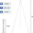 SunyesYoon Display White Easel Stand - 63" Artist Instant Tripod Collapsible Portable Floor Easel - Adjustable Art Poster Easy Folding Metal Stand for Display Show, Wedding, Painting