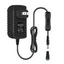 12V Power Supply, 12 Volt 1A 12W DC Power Supply with On Off Switch, Black Switching LED Power Adapter, AC 110V to 12V Transformer Plug for LED Strip Lights with 5.5/2.1 DC Female Connector