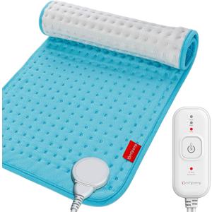 Comfytemp Heating Pad for Back Pain & Cramps Relief, FSA HSA Eligible Electric Large Heat Pad, 2H Auto Off, Birthday Gifts for Women Men Mom Dad, Heated Pad for Neck Shoulder, Washable, 12"x24", Blue