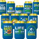 Pickleball Themed Can Cooler - 12 Packs Funny Pickleball Gifts for Women Men, Neoprene Insulated Beer Can Sleeve Bulk for Sport Party Favor Supplies