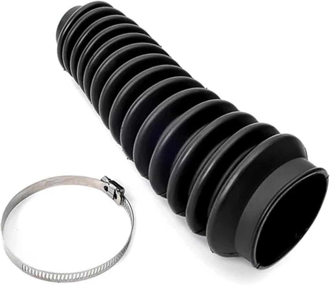Rough Country Shock Boot - Black Protective Cover with Stainless Steel Clamp, Guards Against Mud, Dust & Debris, Universal Fit for Most Shocks
