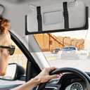 Polarized Sun Visor Extender for Car Anti-Glare Sunvisor Extension Attachment for Glare,Clips and Flexible Straps Design for Extra Safety, Exclusive for Sunglass Wearers(Light Gray)