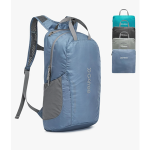 G4Free 25L Lightweight Hiking Backpack Packable Foldable Sport Travel Daypack Water Resistant for Women Men（Blue）