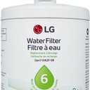 LG LT500P - 6 Month / 500 Gallon Capacity Replacement Refrigerator Water Filter (NSF42 ADQ72910911, White