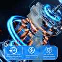 Cat Nail - Safe Cut Cat Nail Trimmer with Three Grinding Heads, Pet Nail Clippers with Light, Two Adjustable with 360 Grinding Settings, Ultra-Quiet, for All Cats  Dogs (White)