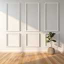 RELIANCER Peel and Stick Wall Molding Kit,30PCS Pre-Cut Door Molding Panels,3D Moulding Wainscoting Panel,Self Adhesive Walls Moulding Trim,Wall Modular Frames for Interior Walls Decor Home Bedroom