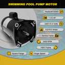 1.5 HP Pool Pump Motor Compatible with A.O. Smith Century B2854 B854, for Pentair Sta-Rite Whisperflo Challenger Pinnacle Anthony Pumps, 1-1/2 HP Single Speed Square Flange Pool Motor, 230/115 V