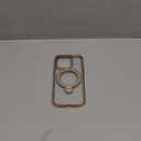 CASEKOO Desert Titanium 360° Polished for iPhone 15 Pro Case with Spin Magnetic Stand [Compatible with Magsafe][16FT Military Protection] Clear Back for 15 Pro Case Ring Kickstand 6.1'', Rose Gold