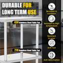 Double Overshelf 2 Tier Stainless Steel Shelf 12 x 36 Inch, Weight Capacity 330lb for Prep & Work Table in Restaurant, Home and Kitchen