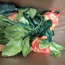 4 Pack Artificial Flower Garland Silk Roses Vines Fake Flowers Garland with Flowers Hanging Flowers Garlands for Wedding Arch Room Decoration 7.2 Ft (Orange)