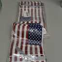 Clysee 100 Pcs Patriotic Gift Bags Bulk with Drawstring 4th of July Plastic American Flag Treat Goodie Bags USA Red Blue and White Candy Pouches Independence Day Patriotic Party Favors Supplies