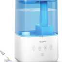 FABULETTA Humidifiers for Bedroom, 4.5L Warm and Cool Mist Humidifier Large Room for Home, 45H Runtime Room Humidifier with Detachable Top-fill Water Tank, 3 Mist Levels and Essential Oil Diffuser (Blue)