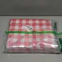 12 Pack Red and White Checkered Tablecloth, 54 X 108Inch Plastic Red Gingham Table Cloth Disposable Spring Picnic Tablecloth Waterproof Red Checkered Table Cover for BBQ Picnic Barbecue Birthday Party