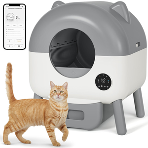 Greesum Fully Enclosed Self-Cleaning Cat Litter Box, 76L Large Capacity