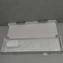 Wireless Keyboard and Mouse Combo - Full Size Slim Thin Wireless Keyboard Mouse with Numeric Keypad 2.4G Stable Connection Adjustable DPI (White & Silver)