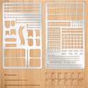 Metal Journal Stencils for Dotted Journals Supplies, Reusable Stainless Steel Template Planner Stencil for Journaling DIY Scrapbooking, Habit Tracker, Weekly Spread, Notebook (metal2)