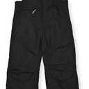 Arctic Quest Boys Girls Unisex Classic Ski & Snow Bib Overall Winter Snowsuit Water-Resistant Windproof Outdoor Rain Bib (3T, Black)