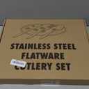 49-Piece Hammered Silverware Set with Organizer, Heavy Duty Stainless Steel Wave Flatware for 8, Cutlery Utensil Sets with Steak Knives, Rust-proof, Mirror Polished, Dishwasher Safe