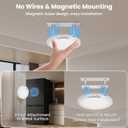 Rechargeable Motion Sensor Ceiling Light Indoor Outdoor w/Remote, 7.08 Inch Battery Operated Flush Mount Ceiling Light 3000K 4000K 6000K 400LM Dimmable for Closet Hallway Laundry Stairs (2)