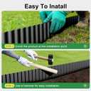 Land Guard Corrugated Garden Edging Border, 6"50' Landscape Paver Edging, Tall Landscape Edging, Fence for Garden, Flower Bed, Lawn and Landscape Edging (Black)