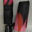 Goothdurs Automatic Mini Travel Windproof Umbrella Compact Auto Open/Close Small Lightweight Folding Rain Umbrellas for Women Men (A4-Pink Daisy)