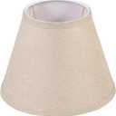 Aspen Creative 56028, Empire Uno Lamp Shade in Medium Brown Burlap Textured Fabric, 5" Top x 9" Bottom x 7" Slant Height, Slip UNO 33mm