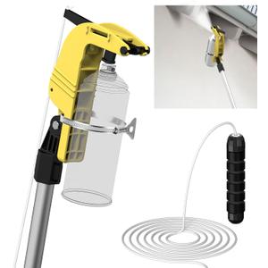 Spray Can Extension Pole Adaptor, Sprayer Adaptor for Aerosol Can and Powder Duster, Adjustable Angle, Ideal for Wasp Spray Long Range, Spray Paint, Window Cleaner, Tree Spray