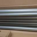 TONIAL 1 Inch Double Curtain Rods for Windows, 72 to 144 Inch, Silver