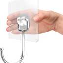 Antimbee 30-Pack All-Purpose Adhesive Hooks for Hanging, Wreath Door Hanger Heavy Duty Hooks 37 lb(Max), Sticky Wall Hook fit Home, Bathroom, Kitchen, Office and Outdoor