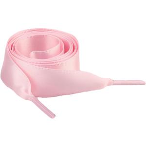 2 Pairs Satin Ribbon Shoe Lace 2CM Wide Flat Shoelaces Sneakers Casual Shoes Fashion Personalized Unisex (Pink)