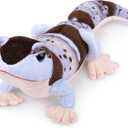 Taupe Leopard Gecko Plush - Lifelike 17inch Geckos Lizard Stuffed Animal, Simulation Geckos Plushie Animals Toys Model Dolls Gifts for Kids