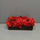 Flower Table Centerpiece, Artificial Hydrangea Arrangements Centerpieces Fake Flowers Decor Wood Tray with Faux Flower Wedding Bouquets Room Kitchen Farmhouse Indoor Office Party(Red)