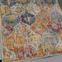 Lahome Moroccan Trellis Hallway Rug, 2x5 Washable Runner Rug Non Slip Kitchen Runners for Hallways, Ultra-Thin Vintage Carpet for Bedroom Bathroom Entryway, Cream/Multi