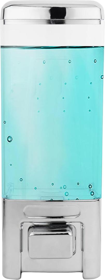 ABS Wall Mounted Soap Shampoo Conditioner Handwash Gel Liquid Soap Sanitizer Dispenser for Bathroom Basin Kitchen Sinks (400 Ml, Gold)