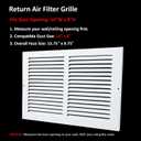 Steel Return Air Grill,Return Air Vent Cover (Duct Opening) Cold Air Return Vent Cover for Wall or Ceiling (14"W x 8"H Duct Opening)