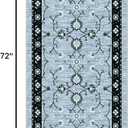 Ottomanson 2X6 Washable Hallway Runner Rug - Rug Runners for Kitchen Mahal Non-Slip Indoor Entryway Rug - Ultra-Thin Bathroom Floor Mat - Carpet for Laundry Room Bedroom, 22.5" x 6', 1'10" x 6'