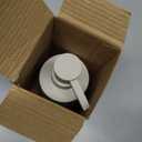 Small Soap Dispenser for Bathroom and Kitchen, Modern Farmhouse Striped Style Plastic Hand Soap Dish Soap Dispenser with Pump Matte Beige