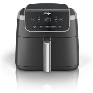 Ninja Air Fryer | 5 QT Capacity fit up to 4lbs of Fries | 5-in-1 Air Fry, Bake, Roast, Reheat, & Dehydrate | 400F | Air Crisp Technology | 1750 Watts | Nonstick Basket & Crisper Plate | Grey | AF142, 5 QT MAX