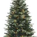 4FT Pre-lit Artificial Mini Christmas Tree, Small Xmas Trees with 100 Lights, 8 Mode Timer and Cloth Bag Base for Home, Office, 1 Pack