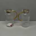 2 PACK Glass Pitcher with Lid, 68 oz/ 2 Liter Classic Vertical Stripes Water Pitcher with Handle,Glass Water Carafe for Cold Brew, Coffee, Lemonade, Iced Sun Tea,Beverage,Heat Resistant (Clear)