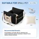 ZOMISIA Dog Car Seat for Small Dogs - Waterproof Pet Booster Seat for Car with Clip-On Safety Leash, Travel Carrier for Medium Puppy up to 25 lbs, Adjustable Buckles, Black