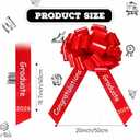 Xuniea 20 Inch Big Graduation Car Bow Congratulations 2026 Giant Large Red Car Bow Ribbon for 2026 Graduation Party & Birthday Gift Decor