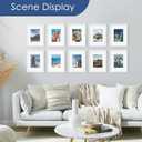 PEALSN 8x12 Picture Frame Set of 6, Display Pictures 6 x 8 with Mat or 8 x 12 without Mat for Wall Mounting or Table Top Display, Photo Frames Collage for Wall Decor, White