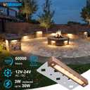 VOLISUN 8 Pack 7 Inch Retaining Wall Lights, Waterproof LED Hardscape Lighting, Cuttable Low Voltage Landscape Lighting, 12V Paver Lights, 3W Outdoor Step Lights, 2700K Soft White, ETL